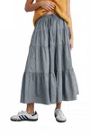 Buttermelon Flowy Maxi Skirt In Black Multi In Multi