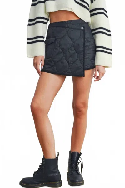 Buttermelon Quilted With Binding Detailed Skorts In Black