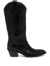 Buttero 60mm Annie Pointed-toe Cowboy Boots In Black