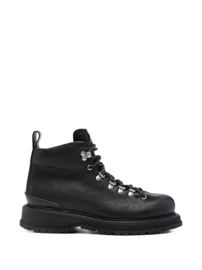 Buttero Alpi Lace-up Leather Boots In Animal Print