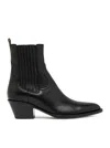 Buttero 60mm Elastic-panel Pointed-toe Ankle Boots In Black