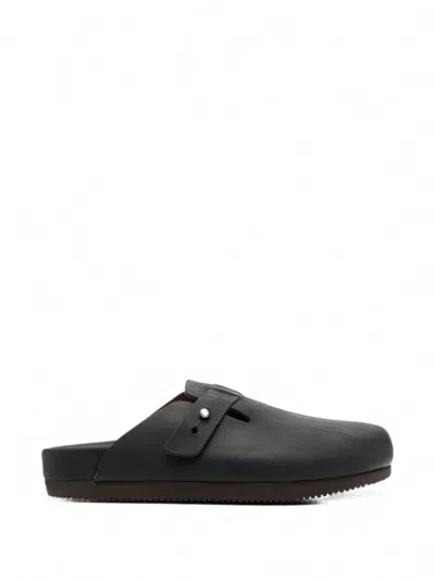 Buttero Buckle-fastening Leather Mules In Multi