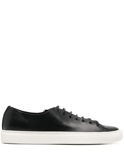 Buttero Calf-leather Lace-up Sneakers In Black
