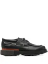 Buttero Chunky Two-tone Boat-shoes In Black