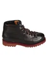 Buttero Classic Lace-up Boots In Black