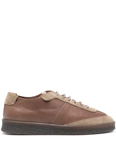 Buttero Crespo Leather Sneakers In Brown