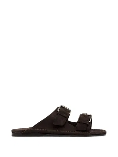 Buttero Double-strap Buckle-fastening Sandals In Pattern