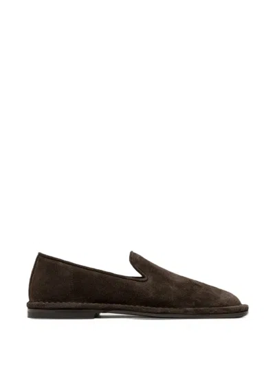 Buttero Ercole Suede Loafers In Brown