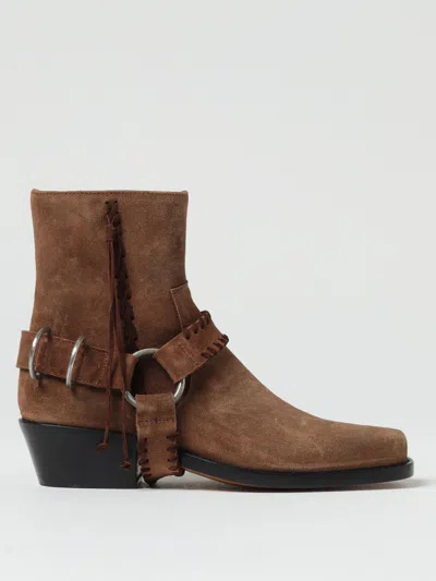 Buttero Suede Ankle Boots In Brown