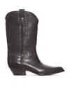 Buttero Embroidered-detail Leather Boots In Brown