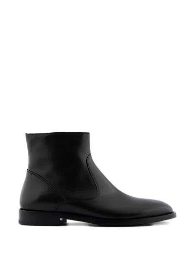Buttero Floyd Zip Leather Boots In Black