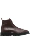 Buttero Lace-up Ankle Boots In Brown