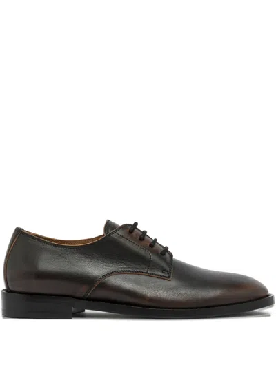 Buttero Lace-up Derby Shoes In Brown
