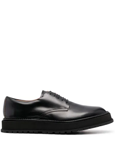 Buttero Lace-up Leather Shoes In Schwarz