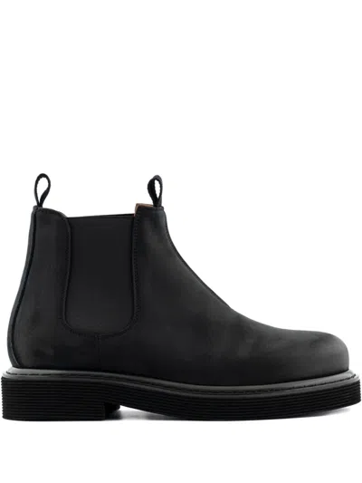 Buttero Leather Boots In Black