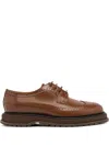 Buttero Leather Brogues In Brown