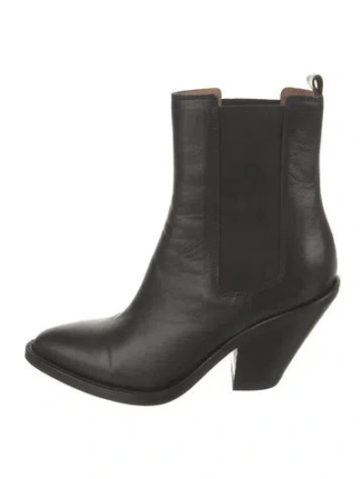 Pre-owned Buttero Leather Chelsea Boots In Black