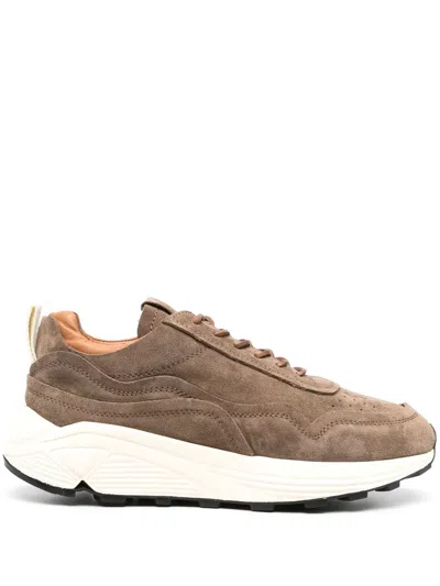 Buttero Lo-top Suede Sneakers In Brown