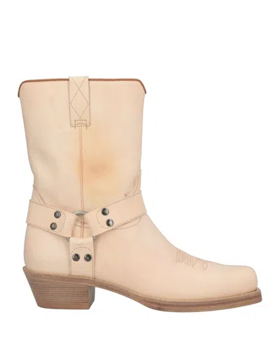 Buttero Knee Boots In Beige