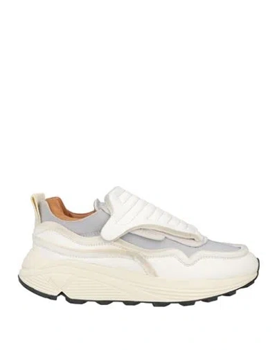 Buttero Man Sneakers White Size 7 Soft Leather, Textile Fibers