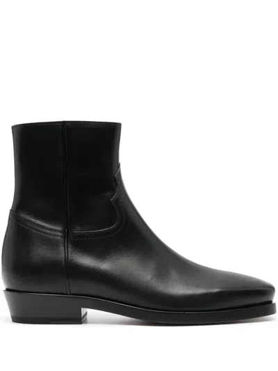 Buttero Mauri Panelled Ankle Boots In Black