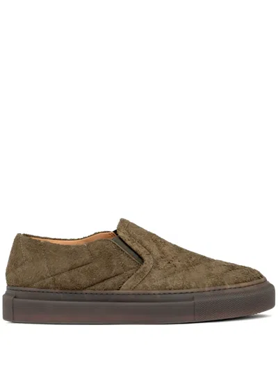 Buttero Slip-on Suede Sneakers In Green