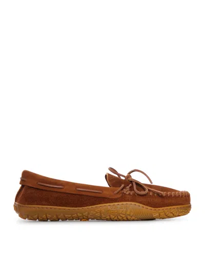 Buttero Suede Boat Loafers With Vibram Sole In Brown