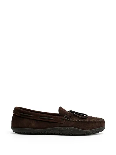 Buttero Suede Boat Shoes In Brown