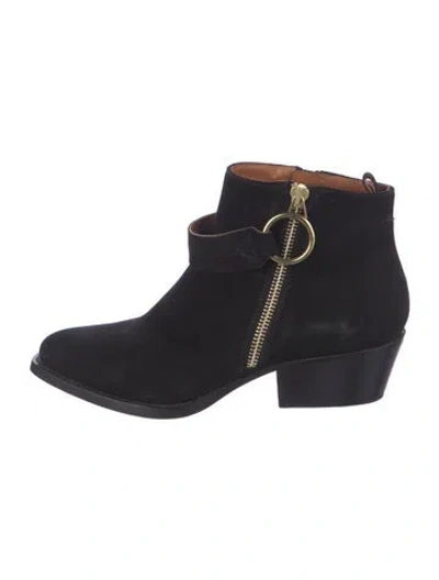 Pre-owned Buttero Suede Boots In Black
