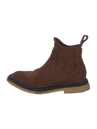 Pre-owned Buttero Suede Chelsea Boots In Brown