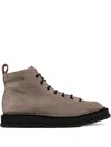 Buttero Suede Lace-up Ankle Boots In Brown