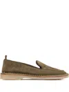 Buttero Suede Loafers In Green