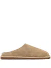 Buttero Suede Slippers In Neutrals