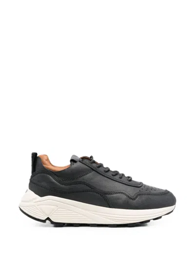 Buttero Vinci Leather Sneakers In 블랙