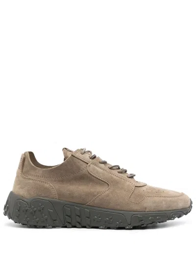 Buttero Vinci Lace-up Suede Sneakers In Brown