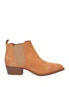 Buttero Woman Ankle Boots Camel Size 7 Soft Leather In Camel