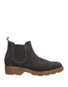 Buttero Woman Ankle Boots Charcoal Size 12 Leather In Gray