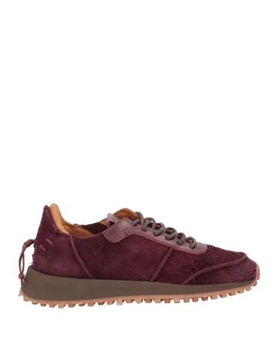 Buttero Woman Sneakers Plum Size 7 Leather In Purple
