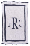 Butterscotch Blankees 'classic Monogram' Personalized Stroller Blanket In White/navy