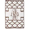 Butterscotch Blankees Lattice Personalized Blanket In White/brown