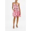 Button Front Strappy Frill Dress Botanical Novella In Botanical Novella