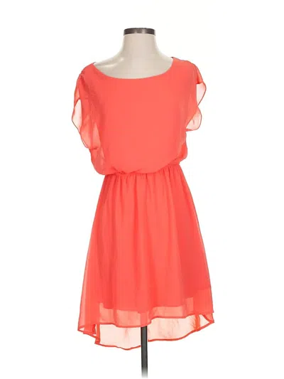 Pre-owned Buttons Casual Dress In Orange