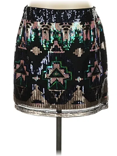 Pre-owned Buttons Casual Skirt In Black