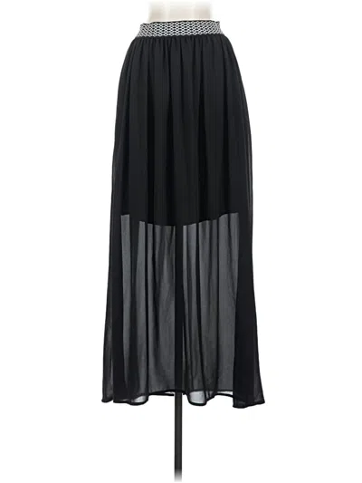 Pre-owned Buttons Casual Skirt In Black