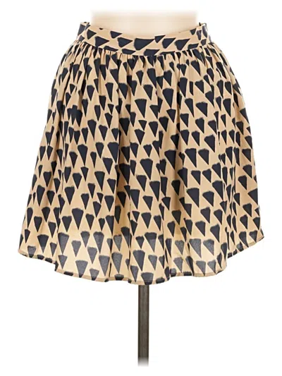 Pre-owned Buttons Casual Skirt In Gold
