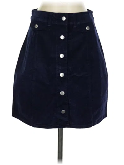 Pre-owned Buttons Denim Skirt In Blue