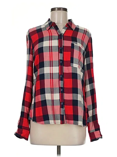 Pre-owned Buttons Long Sleeve Button Down Shirt In Red