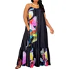 Buxom Couture Floral Print Voluminous Maxi Dress In Multi