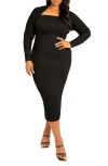 Buxom Couture Modal Tube Dress & Shrug In Black