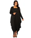 Buxom Couture Plus Size Cascade Bubbled Hem Cardigan